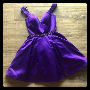 Purple Sherri Hill formal dress